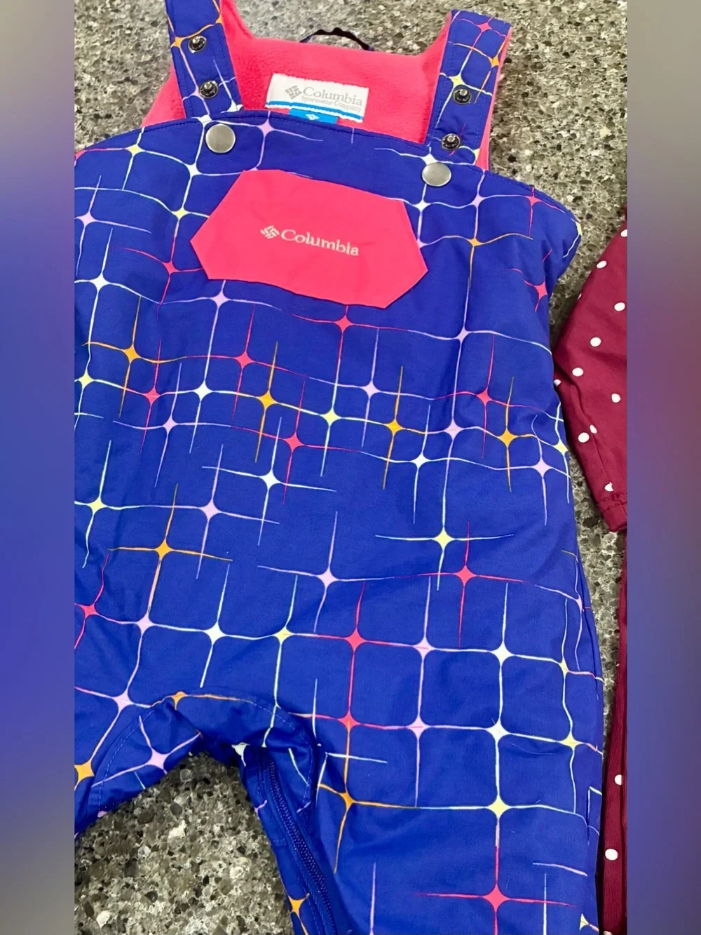 Girls COLUMBIA Winter Coat..Snow Bibs & Holiday Outfit, sz 6 mo